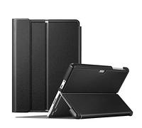 FINTIE Coque pour Microsoft Surface Go 4/3/2 10.5 Pouces (2023/2021/2020) et Surface Go 10 Pouces 2018, Étui Fin et Rigide Pochette Multipositions, Noir