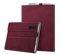 FINTIE Coque pour Microsoft Surface Go 4/3/2 10.5 Pouces et Surface Go 10" | Housse Multi-angles Ajustables Folio Etui avec Poche de Documents, Pourpre