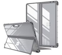 FINTIE Coque pour Microsoft Surface Pro 11/10/9 13 Pouces (2024/2022), Étui Rigide Housse Antichoc avec Protection pour Béquille, Compatible avec Clavier Type Cover, Gris