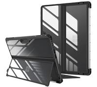 FINTIE Coque pour Microsoft Surface Pro 11/10/9 13 Pouces (2024/2022), Étui Rigide Housse Antichoc avec Protection pour Béquille, Compatible avec Clavier Type Cover, Noir