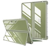 FINTIE Coque pour Microsoft Surface Pro 11/10/9 13 Pouces (2024/2022), Étui Rigide Housse Antichoc avec Protection pour Béquille, Compatible avec Clavier Type Cover, Vert