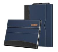 FINTIE Coque pour Microsoft Surface Pro 11/10/9 13 Pouces (2024/2022), Housse Multipositions Protection avec Poche de Documents, Etui Compatible avec Clavier Type Cover, Bleu/Noir