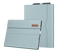 FINTIE Coque pour Microsoft Surface Pro 11/10/9 13 Pouces (2024/2022), Housse Multipositions Protection avec Poche de Documents, Etui Compatible avec Clavier Type Cover, Bleu Congelé