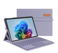 FINTIE Coque pour Microsoft Surface Pro 12 Pouces 2025, Housse Multipositions avec Fermeture Magnétique, Coque Arrière Rigide, Étui Compatible avec Clavier Type Cover, Violet