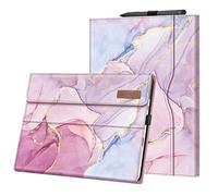 FINTIE Coque pour Microsoft Surface Pro 13" 12e Édition 2026 & Pro 11/10/9 | Housse Multipositions Protection avec Poche de Documents, Etui Compatible avec Clavier Type Cover, Marbre Glorieux