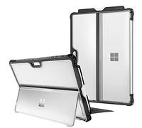 FINTIE Coque pour Microsoft Surface Pro 7+/7/6/5/LTE 12.3 Pouces, Coque avec Rangement Stylet, Étui Cover Rigide avec Protection pour Béquille, Transparent