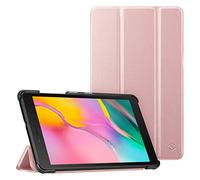 FINTIE Coque pour Samsung Galaxy Tab A 8.0 2019 Version sans S Pen SM-T290 / SM-T295 - Etui de Protection Ultra-Mince et Léger Housse en Cuir PU, Or Rose