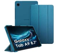 FINTIE Coque pour Samsung Galaxy Tab A11 8.7 Pouces 2025 et Galaxy Tab A9 8.7” 2023, Etui Fin et Transparent Givré Housse Dure et Légère, Bleu Paon