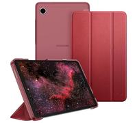 FINTIE Coque pour Samsung Galaxy Tab A11 8.7 Pouces 2025 et Galaxy Tab A9 8.7” 2023, Etui Fin et Transparent Givré Housse Dure et Légère, Rouge