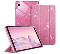 FINTIE Coque pour Samsung Galaxy Tab A11 8.7 Pouces 2025 et Galaxy Tab A9 8.7” 2023, Etui Fin et Transparent Givré Housse Dure et Légère, Rose Pailleté