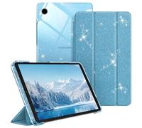 FINTIE Coque pour Samsung Galaxy Tab A11 8.7 Pouces 2025 et Galaxy Tab A9 8.7” 2023, Etui Fin et Transparent Givré Housse Dure et Légère, Bleu Pailleté