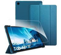 FINTIE Coque pour Samsung Galaxy Tab A11 Plus (A11+) 11 Pouces 2025 et Galaxy Tab A9 Plus (A9+) 11” 2023 - [avec 1 Verre Trempé] Étui Transparent Givré, Housse Fine Légère, Bleu Paon