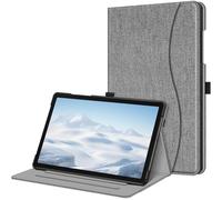 FINTIE Coque pour Samsung Galaxy Tab A9 Plus (Tab A9+) 11 Pouces 2023 (SM-X210/X216/X218), Housse Folio et Multipositions, Etui avec Poche de Document, Gris