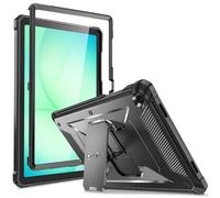 FINTIE Coque pour Samsung Galaxy Tab A9 Plus (Tab A9+) 11 Pouces 2023 (SM-X210/X216/X218) - Étui Robuste Antichoc Housse avec Protection d'Écran et Béquille Intégrée, Noir
