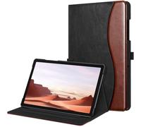 FINTIE Coque pour Samsung Galaxy Tab A11 Plus (A11+)&Tab A9 Plus (A9+)-11" | Housse Folio Fixation à Multiposition, Étui avec Poche Frontale de Document, Noir/Brun