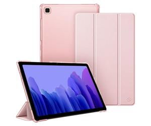 FINTIE Coque pour Samsung Galaxy Tab A7 10.4 Pouces 2020/2022, Or Rose | Coque Fine Légère, Dos Transparent Givré, Étui Housse Pliable, Réveil/Sommeil Automatique
