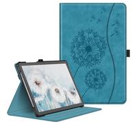 FINTIE Coque pour Samsung Galaxy Tab A9 Plus (Tab A9+) 11 Pouces 2023 (SM-X210/X216/X218), Housse Folio et Multipositions, Etui avec Poche de Document, Pissenlit