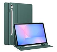 FINTIE Coque pour Samsung Galaxy Tab S10 FE 10.9 Pouces 2025/Tab S9 FE 10.9”/S9 11 2023 - [Rangement de Stylet] Housse Fine Folio à Deux Positions Etui Arrière en TPU Antichoc, Vert