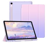 FINTIE Coque pour Samsung Galaxy Tab S10 FE 10.9 Pouces 2025/Tab S9 FE 10.9”/S9 11 2023 - [Rangement de Stylet] Coque Translucide Givrée Housse Arrière Rigide, Etui Fin et Léger, Ombre Fantaisie