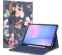 FINTIE Coque pour Samsung Galaxy Tab S10 FE 10.9 Pouces 2025/Tab S9 FE 10.9”/S9 11 2023- [Rangement de Stylet] Housse Multipositions Etui avec Poche Frontale, Fermeture Magnétique, Fleur Hibiscus