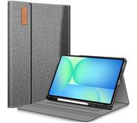 FINTIE Coque pour Samsung Galaxy Tab S10 FE Plus (Tab S10 FE+) 13.1 Pouces 2025 - [Rangement de Stylet] Housse Multipositions Etui avec Poche Avant Fermeture Magnétique, Gris