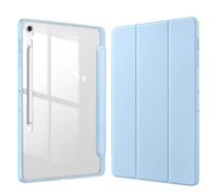 FINTIE Coque pour Samsung Galaxy Tab S10 FE Plus (Tab S10 FE+) 13.1 Pouces 2025 - [Rangement de Stylet] Housse Transparente Claire Etui avec Bord Antichoc, Bleu Ciel