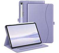 FINTIE Coque pour Samsung Galaxy Tab S9 FE 10.9 Pouces/Tab S9 11 Pouces 2023 - Housse Multipositions Ajustables, Etui avec Poche de Document, Fonction Sommeil/Réveil Auto, Lilas