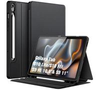 FINTIE Coque pour Samsung Galaxy Tab S10 Lite 10.9 Pouces 2025 et Galaxy Tab S10 FE/S9 FE 10.9”/S9 11”, Matériau Texture de Qualité, Etui Multipositions avec Porte-Stylet, Noir