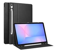 FINTIE Coque pour Samsung Galaxy Tab S10 Lite 10.9 Pouces 2025 et Galaxy Tab S10 FE/S9 FE 10.9”/S9 11”, [Rangement de Stylet] Housse Fine Folio à Deux Positions Etui Arrière Antichoc, Noir