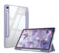FINTIE Coque pour Samsung Galaxy Tab S9 FE 10.9 Pouces/Galaxy Tab S9 11 Pouces 2023 - Housse Arrière Transparente Claire Etui Antichoc Veille/Réveil Automatique, Lilas