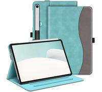 FINTIE Coque pour Samsung Galaxy Tab S9 FE 10.9 Pouces/Tab S9 11 Pouces 2023 - Housse Multipositions Ajustables, Etui avec Poche de Document, Fonction Sommeil/Réveil Auto, Turquoise