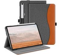 FINTIE Coque pour Samsung Galaxy Tab S9 FE 10.9 Pouces/Tab S9 11 Pouces 2023 - Housse Multipositions Ajustables, Etui avec Poche de Document, Fonction Sommeil/Réveil Auto, Gris Denim