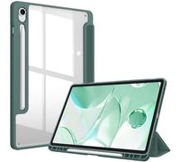 FINTIE Coque pour Samsung Galaxy Tab S10 FE 10.9 Pouces 2025/Tab S9 FE 10.9”/S9 11 2023 - Housse Arrière Transparente Claire Etui Antichoc Veille/Réveil Auto, Vert Minuit