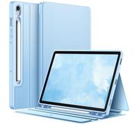 FINTIE Coque pour Samsung Galaxy Tab S10 Lite 10.9 Pouces 2025 et Galaxy Tab S10 FE/S9 FE 10.9”/S9 11”, Matériau Texture de Qualité, Etui Multipositions avec Porte-Stylet, Bleu Clair