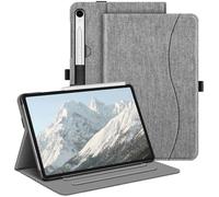 FINTIE Coque pour Samsung Galaxy Tab S10 Lite 10.9 Pouces 2025 et Galaxy Tab S10 FE/S9 FE 10.9”/S9 11”, Housse Multipositions, Etui avec Poche de Document, Sommeil/Réveil Auto, Gris