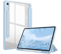 FINTIE Coque pour Samsung Galaxy Tab S9 FE 10.9 Pouces/Galaxy Tab S9 11 Pouces 2023 - Housse Arrière Transparente Claire Etui Antichoc Veille/Réveil Automatique, Bleu Ciel