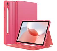 FINTIE Coque pour Samsung Galaxy Tab S10 Lite 10.9 Pouces 2025 et Galaxy Tab S10 FE/S9 FE 10.9”/S9 11”, Matériau Texture de Qualité, Etui Multipositions avec Porte-Stylet, Corail