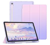 FINTIE Coque pour Samsung Galaxy Tab S10 Lite 10.9 Pouces 2025 et Galaxy Tab S10 FE/S9 FE 10.9”/S9 11” - [Rangement de Stylet] Coque Fin Translucide Givrée Housse Rigide Légère, Ombre Fantaisie