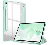 FINTIE Coque pour Samsung Galaxy Tab S10 Lite 10.9 Pouces 2025 et Galaxy Tab S10 FE/S9 FE 10.9”/S9 11”, Housse Arrière Transparente Claire Etui Antichoc Veille/Réveil Auto, Vert Claire