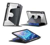 FINTIE Coque pour Samsung Galaxy Tab S10 Lite 10.9 Pouces 2025 et Tab S10 FE/S9 FE/S9 11”, Étui Horizontal/Vertical, Arrière Transparent, Housse Multiposition Stable avec Porte-Stylet, Noir