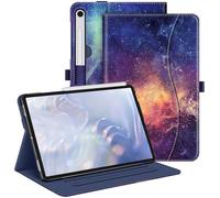 FINTIE Coque pour Samsung Galaxy Tab S9 FE 10.9 Pouces/Tab S9 11 Pouces 2023 - Housse Multipositions Ajustables, Etui avec Poche de Document, Fonction Sommeil/Réveil Auto, Galaxie