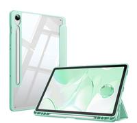 FINTIE Coque pour Samsung Galaxy Tab S10 Lite/S10 FE/S9 FE 10.9" & S9 11" | Housse Arrière Transparente Claire avec Porte-Stylet, Etui Antichoc Veille/Réveil Automatique, Vert Claire