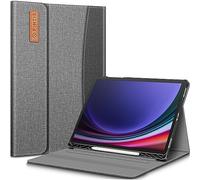 FINTIE Coque pour Samsung Galaxy Tab S10 Plus/S9 Plus (2024/2023) - 12.4" | Rangement de Stylet, Housse Multipositions, Etui avec Poche Avant et Fermeture Magnétique, Gris