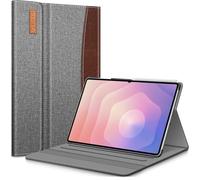 FINTIE Coque pour Samsung Galaxy Tab S11 Ultra 14.6 Pouces 2025, Housse Fixation à Multiposition, Etui avec Poche de Document, Fermeture Magnétique, Gris/Brun