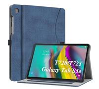 FINTIE Coque pour Samsung Galaxy Tab S5e 10.5” 2019 - Housse Multi Angles Etui Case Cover de Protection avec Poche de Document, Fonction Sommeil/Réveil Automatique, Denim Indigo
