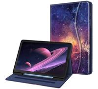 FINTIE Coque pour Samsung Galaxy Tab S6 Lite 10.4 Pouces 2024/2022/2020 - Housse Multipositions Etui avec Poche Frontale et Fonction Sommeil/Réveil Automatique, Galaxie