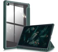 FINTIE Coque pour Samsung Galaxy Tab S6 Lite 10.4 Pouces 2024/2022/2020 - [Rangement de Stylet] Etui Arrière Transparent Claire Housse Antichoc Protection pour Tab S6 Lite, Vert Forêt