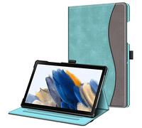 FINTIE Coque pour Tablette Samsung Galaxy Tab A8 2021 10.5” (SM-X200/SM-X205/SM-X207) - Housse Fixation à Multipositions Etui avec Poche de Document Veille/Réveil Automatique, Turquoise