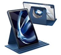 FINTIE Coque Rotative Fine pour Samsung Galaxy Tab A11 Plus (A11+) 11 Pouces 2025 et Galaxy Tab A9 Plus (A9+) 11” 2023, Housse Transparente Étui Pivotant à 360°, Bleu Marin