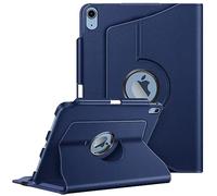 FINTIE Coque pour iPad 10ème Génération 2022 10.9 Pouces - [Rangement de Stylet] Housse Rotative à 360° Étui Veille/Réveil Automatique Protection iPad 10 2022, Bleu Foncé